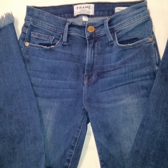 FRAME Denim | Le Skinny de Jeanne Crop Stretch Jeans Womens Size 26 - Picture 9 of 14
